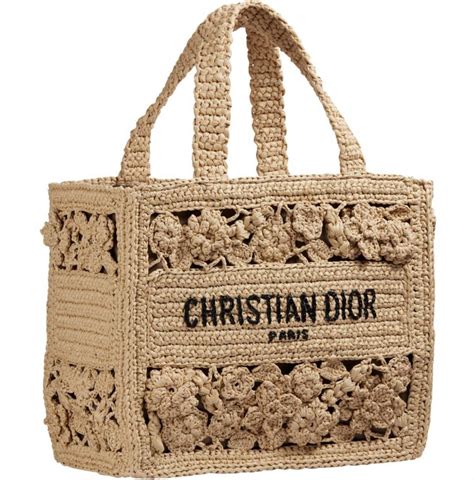 dior raffia bag